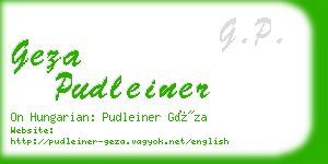 geza pudleiner business card